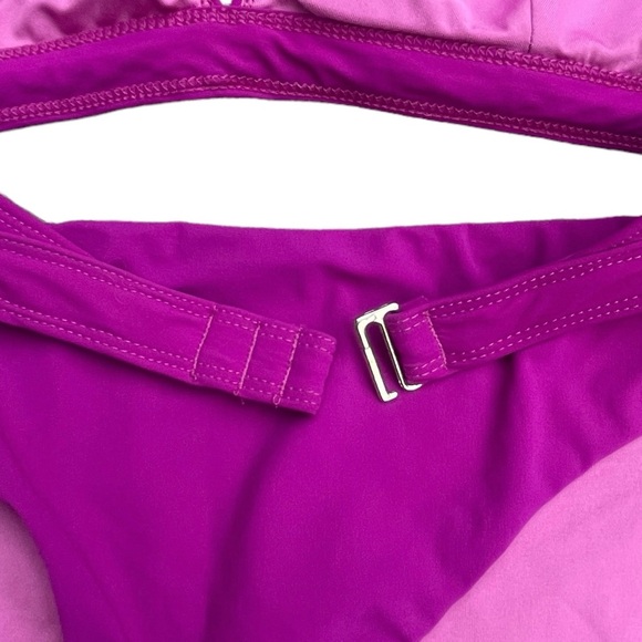 CASALL 2PC Bikini Set Size 10 Fully Lined Flattering Magenta Pink Purple Swim - Picture 6 of 12